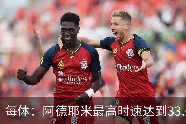 每体：阿德耶米最高时速达到33.6公里，全场冲刺多达39次